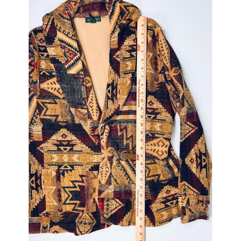 Lauren Jeans Co‎ Ralph Lauren Cardigan XL Brown Southwestern Aztec Tapestry - Picture 12 of 14